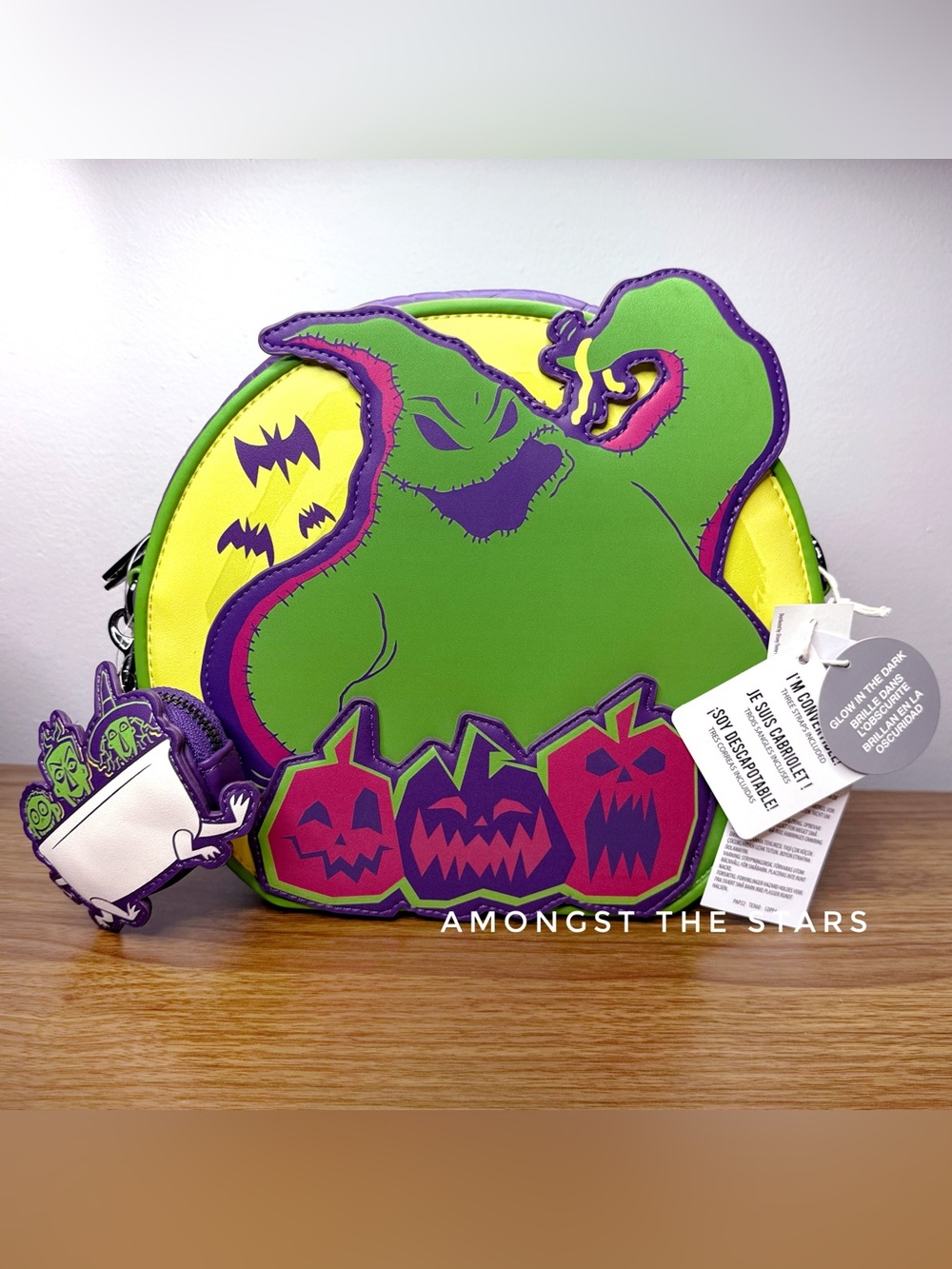 Loungefly Disney Oogie Boogie Bash Glow In the Dark Convertible Backpack Bag